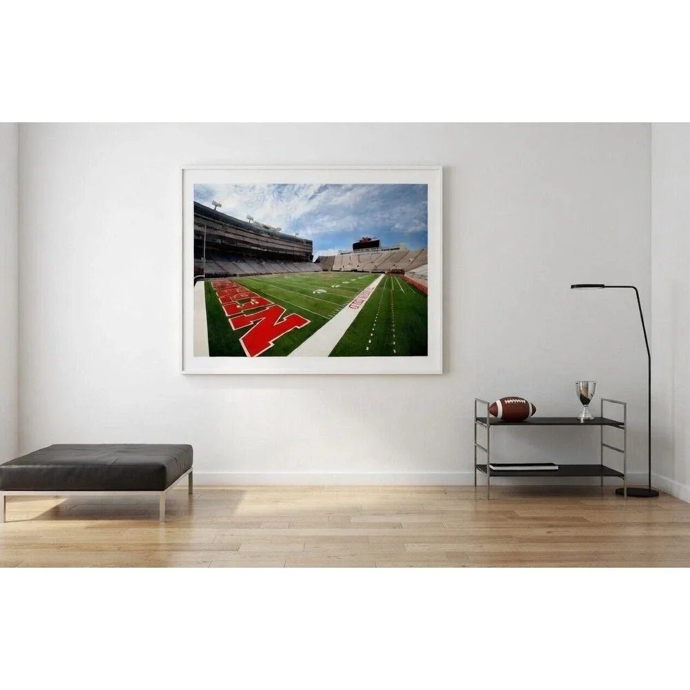 Nebraska Husker Memorial Stadium Wall Art, Home Decor Photography Size 11x14 - Picture 3 of 4